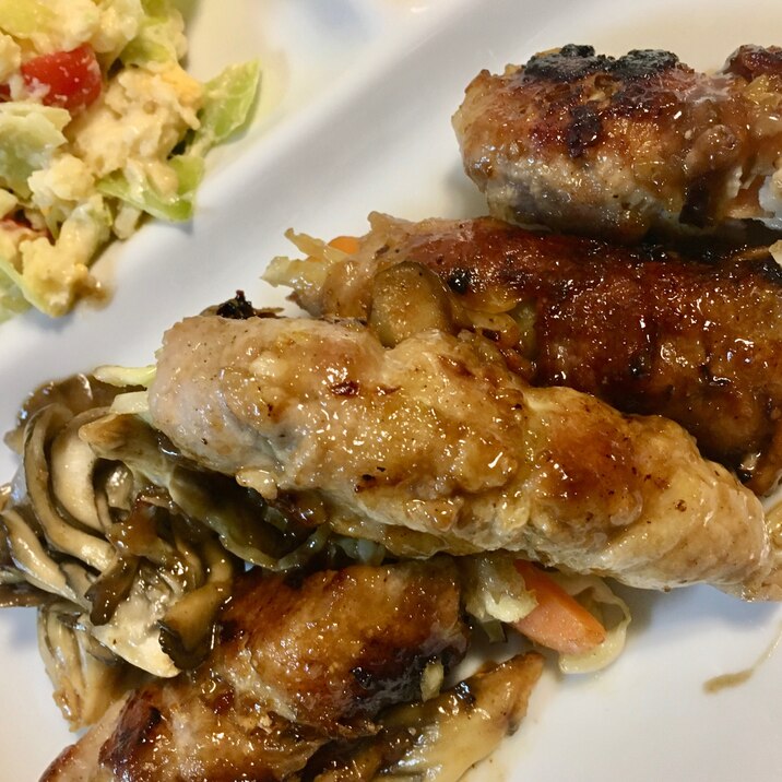 豚コマとキャベツで節約肉巻き☆ご飯がすすむ!